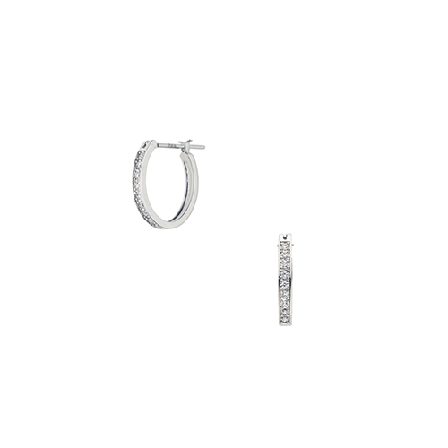 ダイヤモンド オーバルピアス
