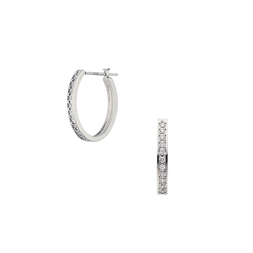 ダイヤモンド オーバルピアス
