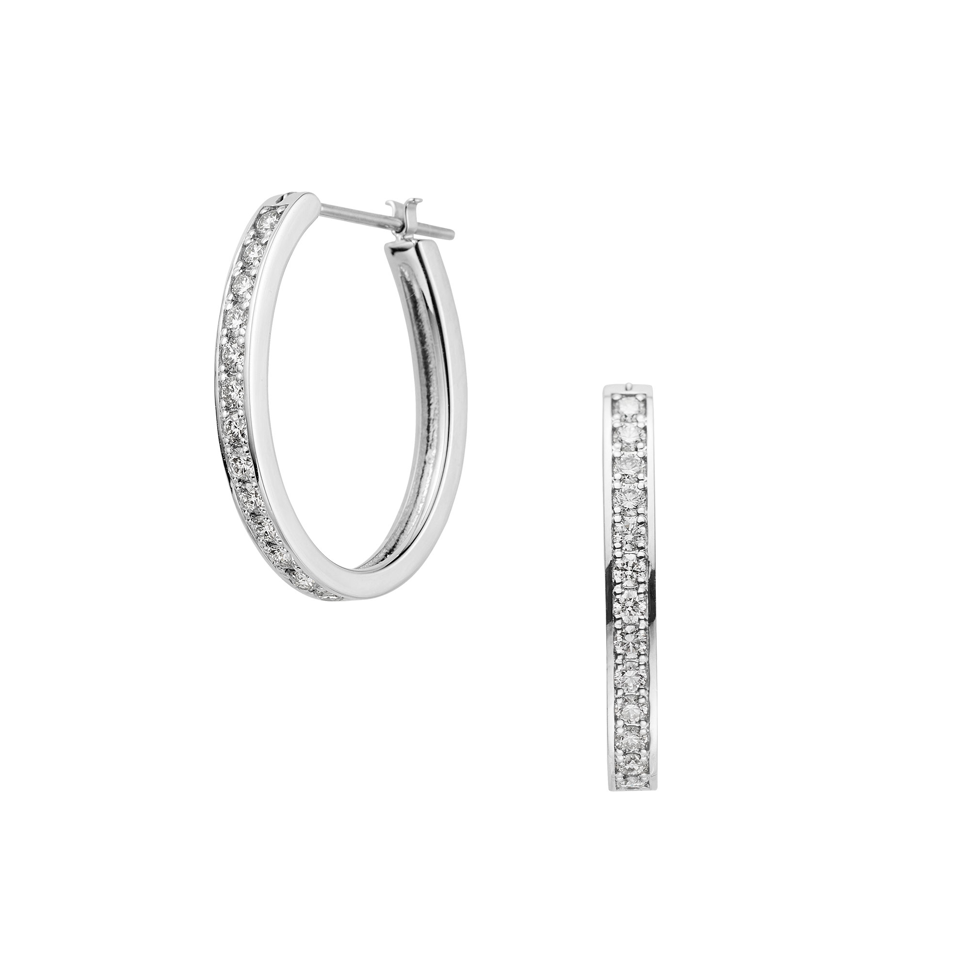 ダイヤモンド オーバルピアス