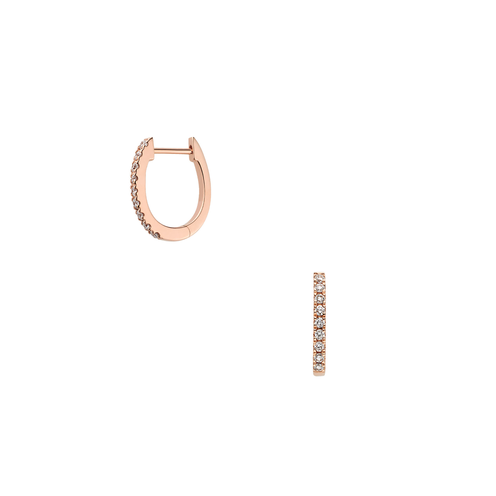 ダイヤモンド フープピアス